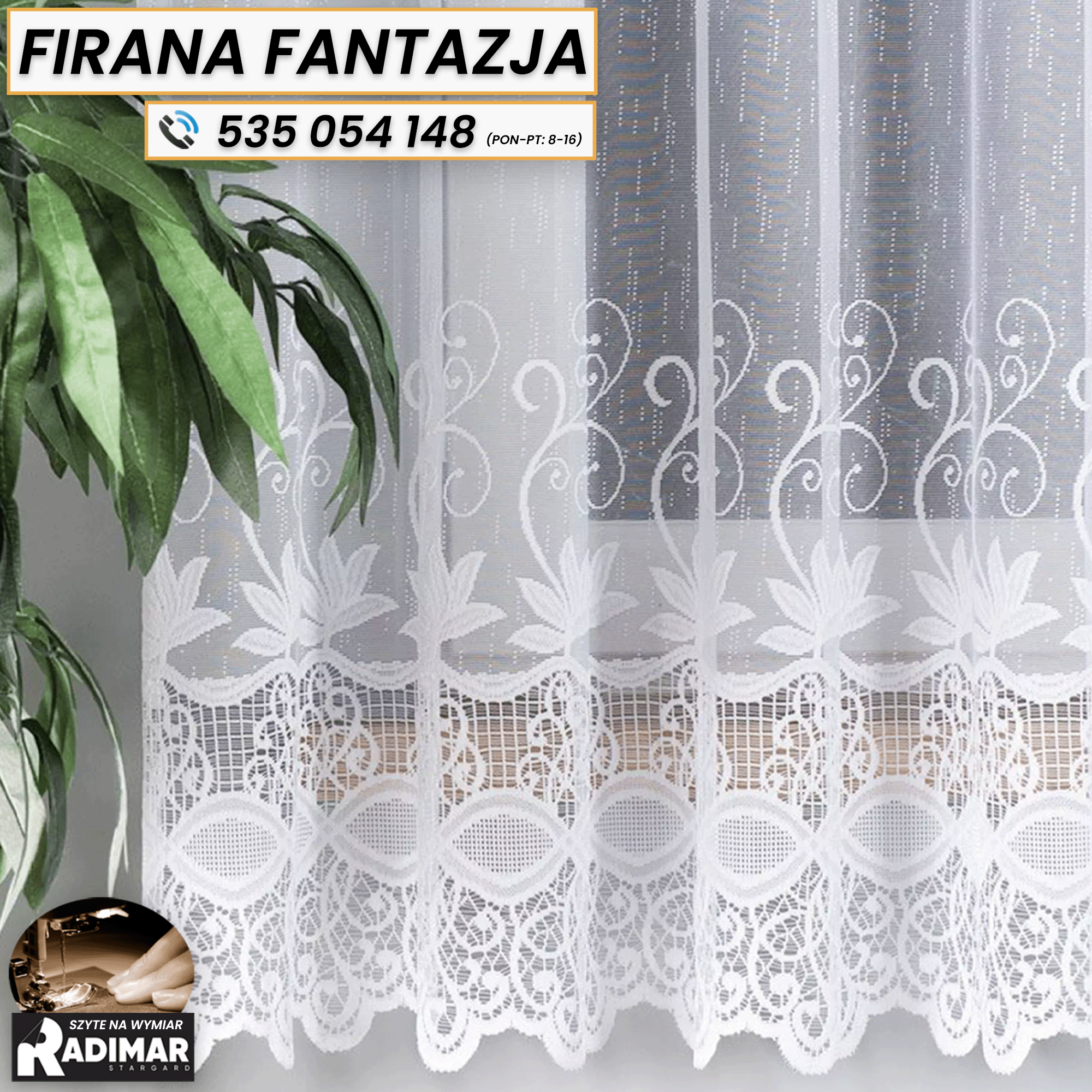 Firana Fantazja - firana żakardowa na wymiar?